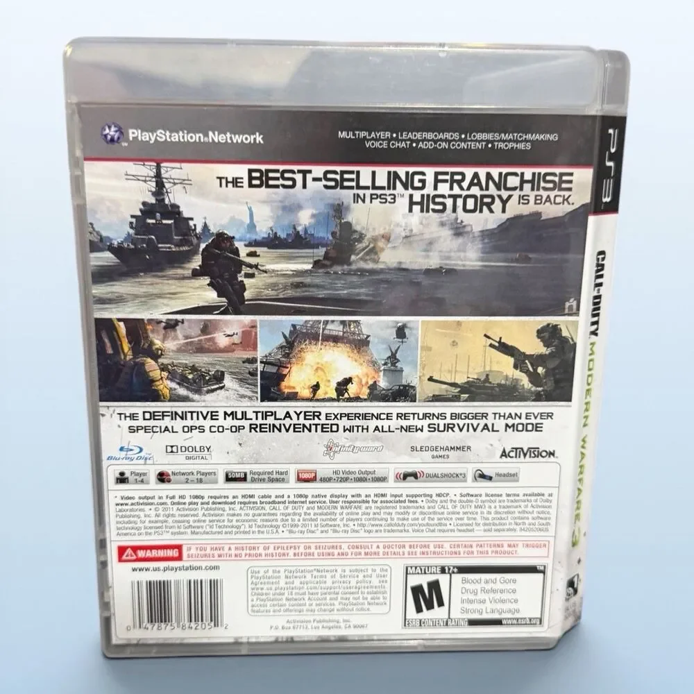 Sony PlayStation 3 (PS3) - Call Of Duty: Modern Warfare 3 - Case/Manual/Disc